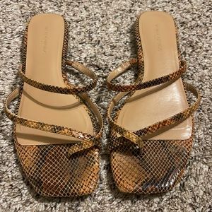 7 snakeskin sandals Banana Republic